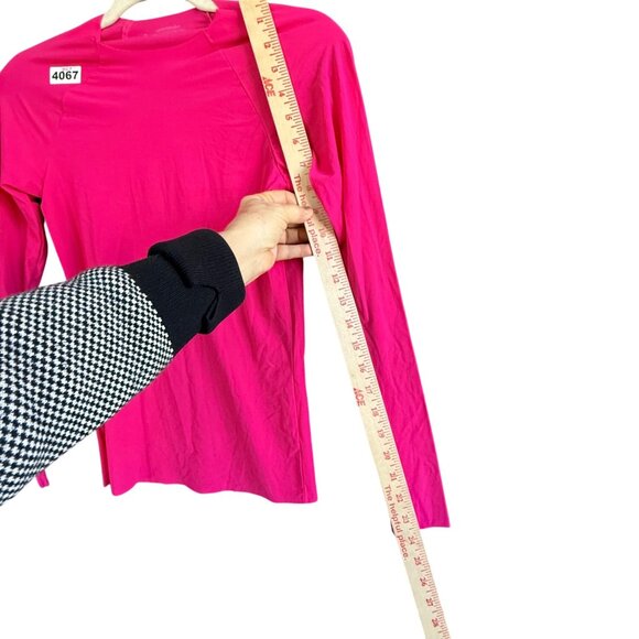 Commando Women's Rash Guard Swim Top Sz M Hot Pink Raglan Long Sleeve Stretch - Picture 3 of 6